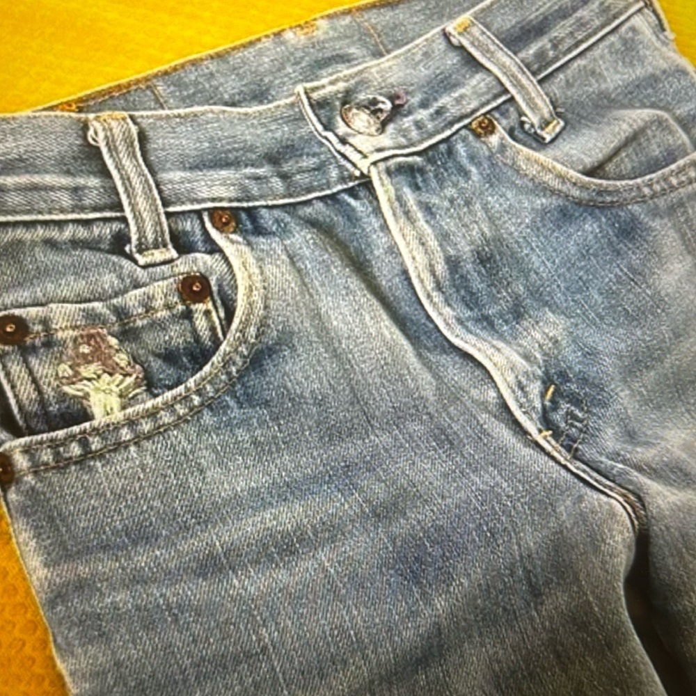 VINTAGE • 1970s LEVIS MADE IN USA LEVI STRAUSS 505 RELAXED FIT BLUE JEANS 23 24